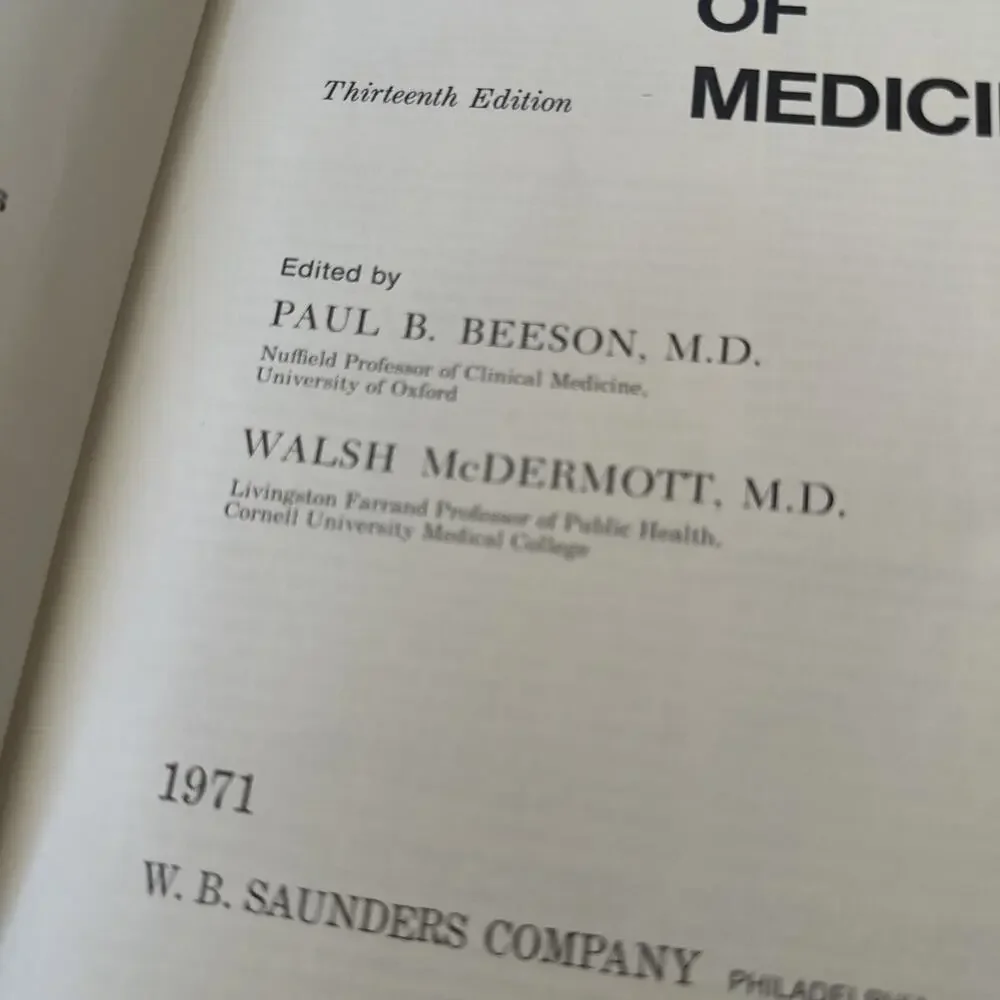 Textbook of Medicine Cecil Loeb 1971 13th Edition Hardcover Beeson and McDermott
